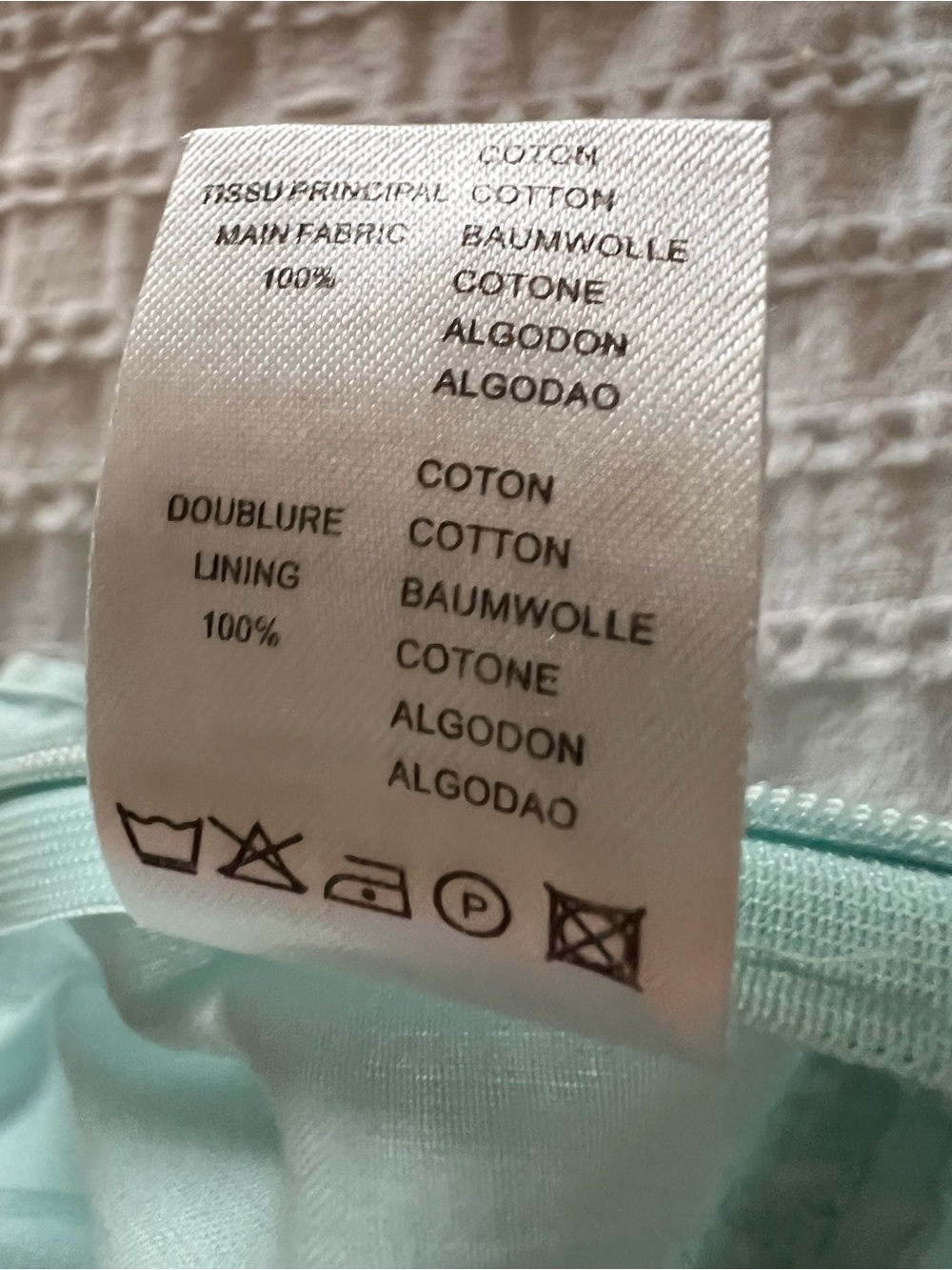 Tara Jarmon Aquamarine Pintuck Cotton Dress FR 36 US 4 Fit & Flare Side Zip - Picture 11 of 12
